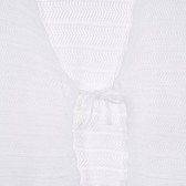 Γιλέκο από βαμβάκι με κοντά μανίκια και γραβάτες, λευκό Benetton 228885 2