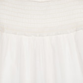 Αμάνικη βαμβακερή μπλούζα με ελαστική κορυφή, λευκή Benetton 228913 2