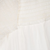 Αμάνικη βαμβακερή μπλούζα με ελαστική κορυφή, λευκή Benetton 228914 3