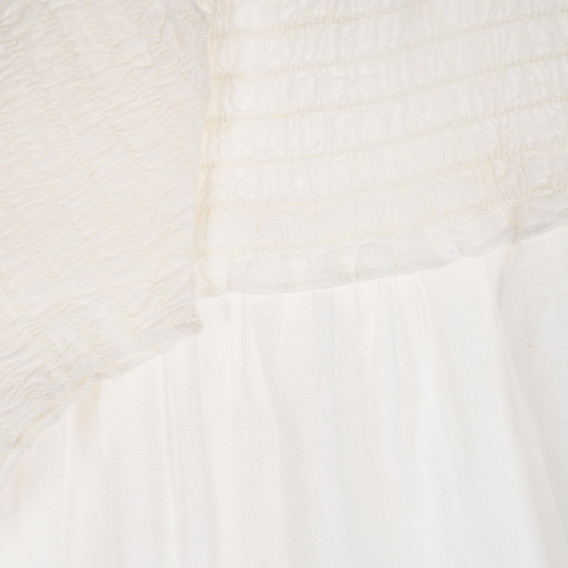 Αμάνικη βαμβακερή μπλούζα με ελαστική κορυφή, λευκή Benetton 228914 3