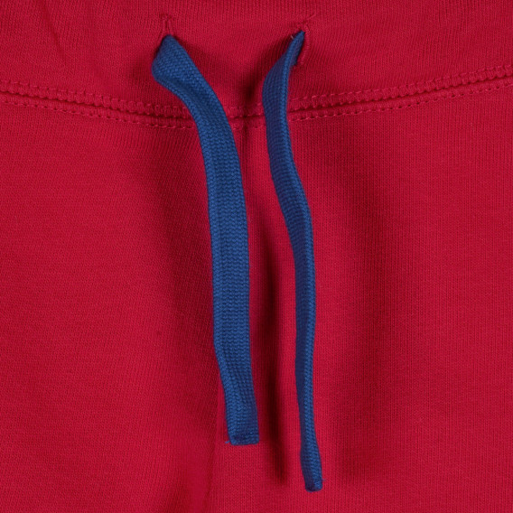 Βαμβακερό παντελόνι με το λογότυπο της μάρκας, κόκκινο Benetton 228941 2