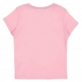 Βαμβακερό μπλουζάκι με τύπωμα emoticon, ροζ Benetton 228971 4