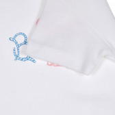 Βαμβακερό μπλουζάκι με επωνυμία, λευκή Benetton 229115 3