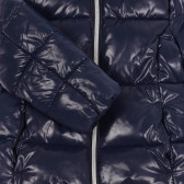 Βρεφικό μπουφάν με φερμουάρ και κουκούλα, σκούρο μπλε Benetton 229138 2