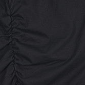 Μαύρο, βαμβακερό φόρεμα με λευκές λεπτομέρειες Sisley 229222 2
