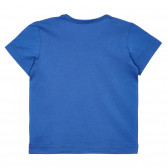 Βαμβακερό μπλουζάκι με την επιγραφή Great, blue Benetton 229251 4