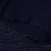Βαμβακερό γιλέκο με κοντά μανίκια και γραβάτες, σκούρο μπλε Benetton 229316 3