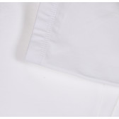 Κοντό βαμβακερό κολάν με κεντητό λογότυπο, λευκό Benetton 229336 3