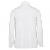 Μακρυμάνικο, λευκό πουκάμισο με βολάν Benetton 229374 4