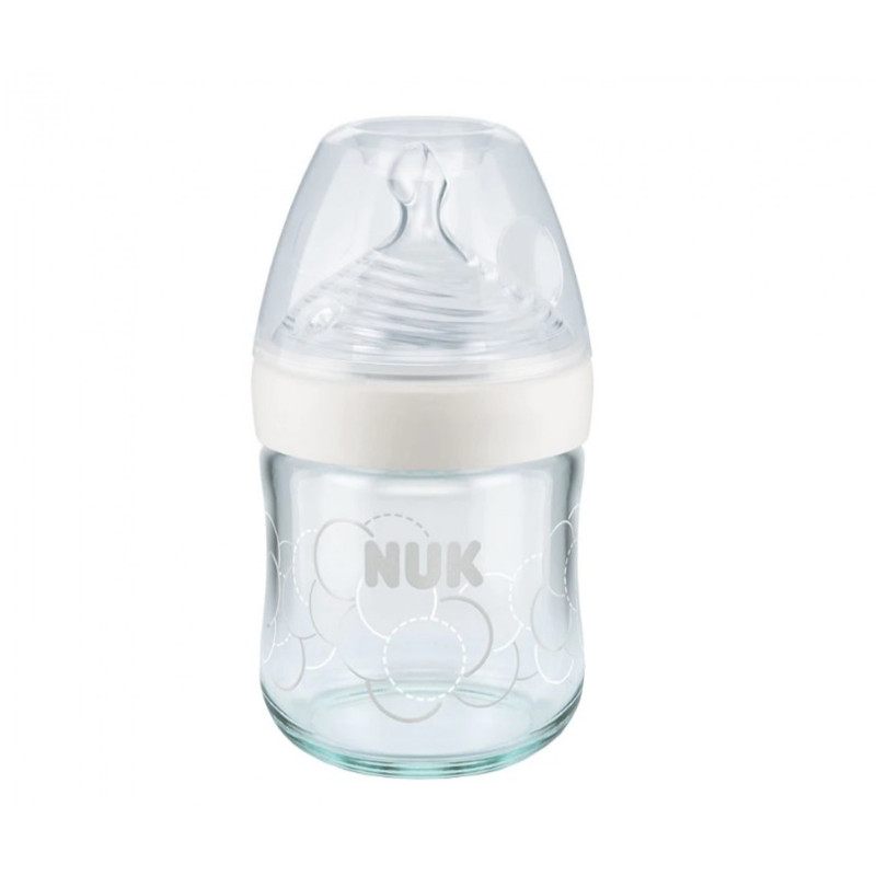 Γυάλινο μπουκάλι Nature Sense με πιπίλα αργής ροής 0-6 μηνών, 120 ml.  229416