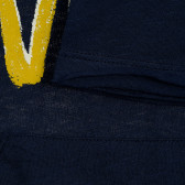 Βαμβακερό μπλουζάκι με επιγραφή No bad vibes, σκούρο μπλε Benetton 229452 3