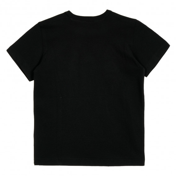 Βαμβακερό μπλουζάκι με πούλιες, μαύρο Benetton 229517 4