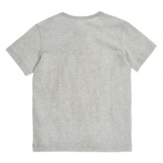 Βαμβακερό μπλουζάκι με επιγραφή, σε γκρι χρώμα Benetton 229525 4