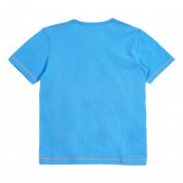 Βαμβακερό μπλουζάκι με γραφική εκτύπωση, σε μπλε χρώμα Benetton 229572 4