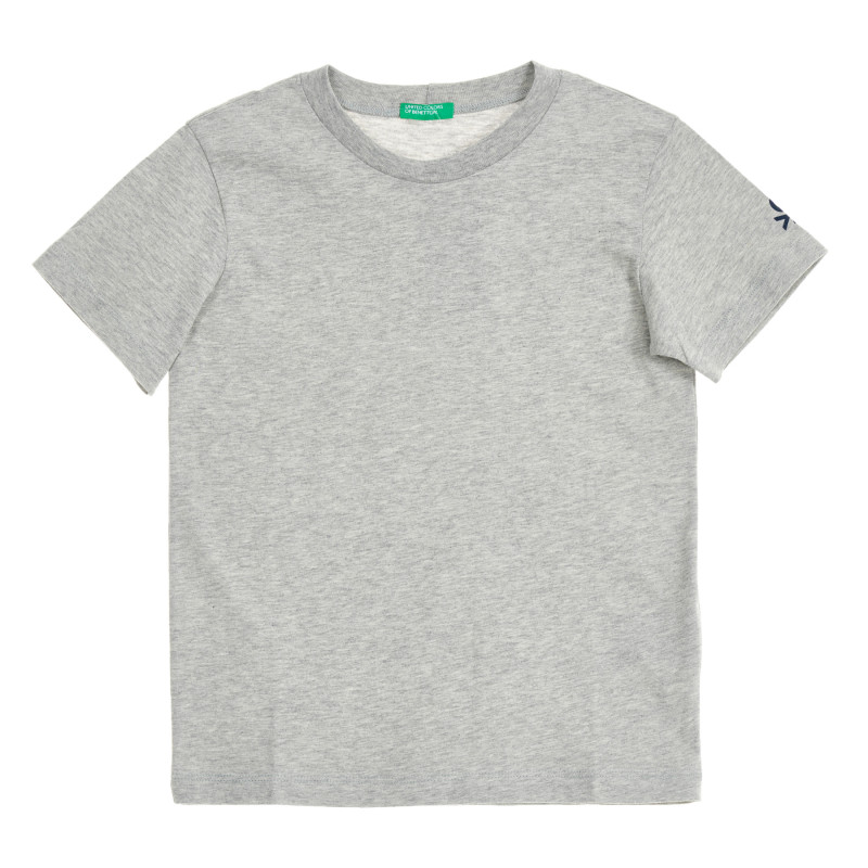 Βαμβακερό μπλουζάκι με το λογότυπο της μάρκας, σε γκρι χρώμα  229611
