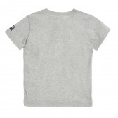 Βαμβακερό μπλουζάκι με το λογότυπο της μάρκας, σε γκρι χρώμα Benetton 229612 2