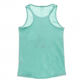 Βαμβακερή μπλούζα με floral σχέδιο, γαλάζια Benetton 229618 4
