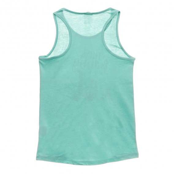 Βαμβακερή μπλούζα με floral σχέδιο, γαλάζια Benetton 229618 4