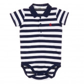 Βαμβακερό μπλουζάκι με καρδιά και επιγραφή για μωρό, μπλε Benetton 229681 5