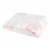 80x110 cm Μαλακή κουβέρτα μωρού Love Pingus, ροζ Kikkaboo 229709 2
