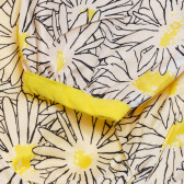 Μπουφάν με κουκούλα και φερμουάρ με λουλουδάτο τύπωμα, κίτρινο Midimod 230063 3