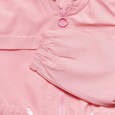 Μπουφάν με φερμουάρ και κουκούλα, ροζ Midimod 230115 3