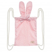 Μπουφάν με κουκκίδες με τύπωμα και τσάντα για μωρά, ροζ Midimod 230177 5