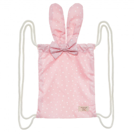 Μπουφάν με κουκκίδες με τύπωμα και τσάντα για μωρά, ροζ Midimod 230177 5