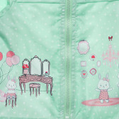 Μπουφάν με κουκκίδες με τύπωμα και τσάντα για μωρά, χρώμα μέντας Midimod 230179 2