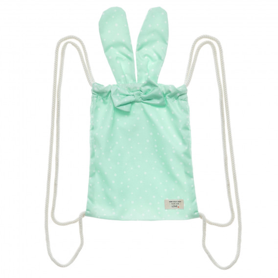 Μπουφάν με κουκκίδες με τύπωμα και τσάντα για μωρά, χρώμα μέντας Midimod 230182 5