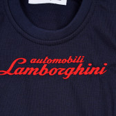Βαμβακερό φούτερ για αγόρι, σε σκούρο μπλε χρώμα, με κεντημένη επιγραφή Lamborghini 230201 2
