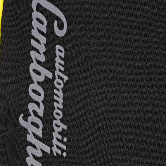Μαύρο παντελόνι με κίτρινα στοιχεία, για αγόρια Lamborghini 230218 3