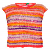 Αμάνικη μπλούζα σε πορτοκαλί χρώμα για κορίτσι Benetton 230247 