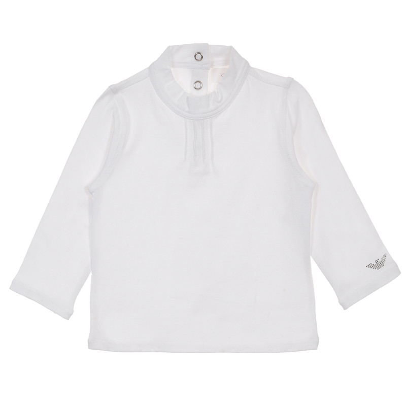 Βαμβακερή μπλούζα Armani με κουμπί τικ για ένα κορίτσι  230266