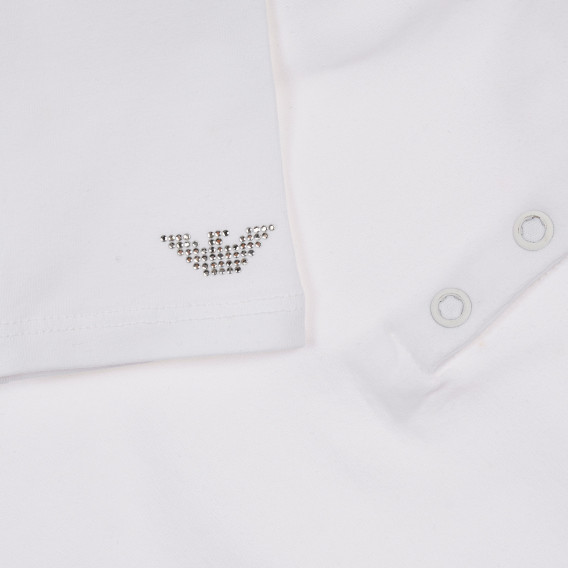 Βαμβακερή μπλούζα Armani με κουμπί τικ για ένα κορίτσι Armani 230268 3