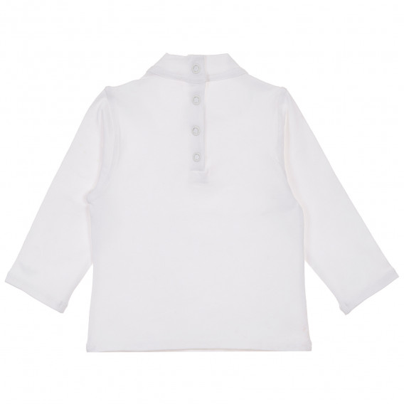 Βαμβακερή μπλούζα Armani με κουμπί τικ για ένα κορίτσι Armani 230269 4
