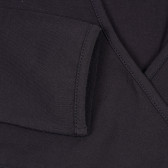 Μακρυμάνικη βαμβακερή μπλούζα για κορίτσια, μαύρο Armani 230280 4