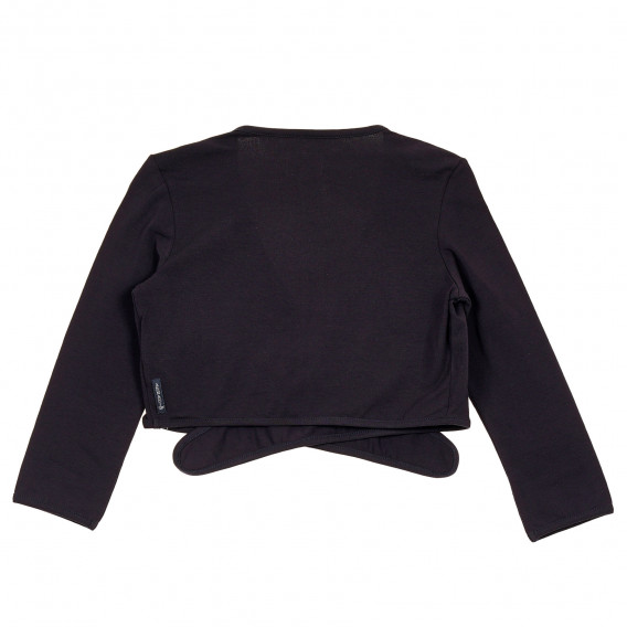 Μακρυμάνικη βαμβακερή μπλούζα για κορίτσια, μαύρο Armani 230281 5