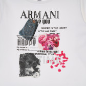 Βαμβακερή μπλούζα Armani, με όμορφα τυπωμένα σχέδια, για κορίτσι Armani 230283 2