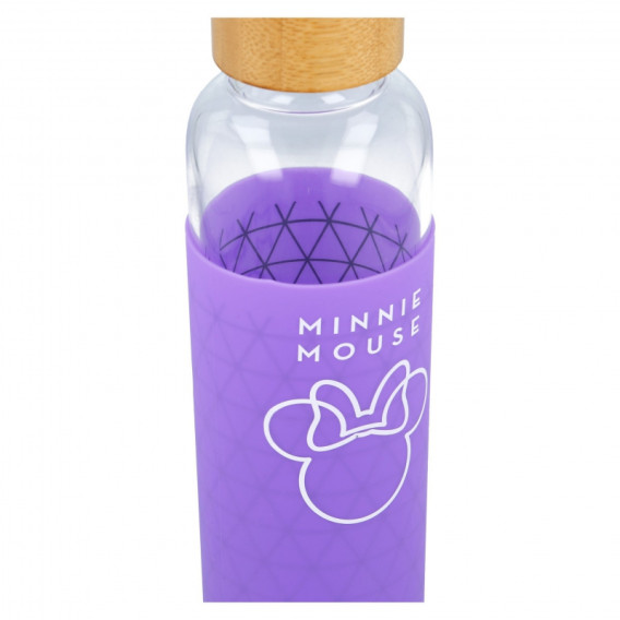 Γυάλινο μπουκάλι με θήκη σιλικόνης Minnie Mouse, 585 ml Minnie Mouse 230527 3