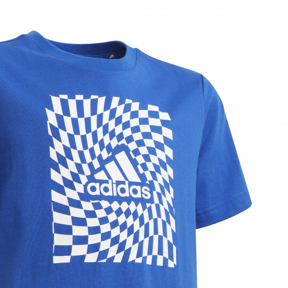 Graphic Tee βαμβακερό μπλουζάκι, μπλε Adidas 230877 3