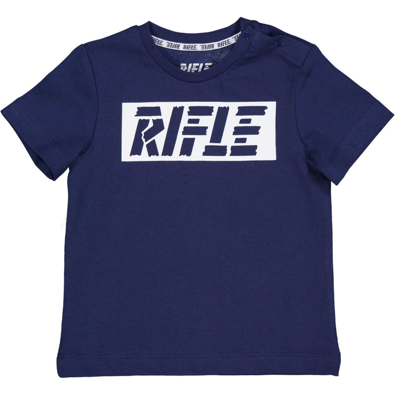 Βαμβακερό μπλουζάκι με το λογότυπο της μάρκας για μωρά, σε σκούρο μπλε χρώμα  230932