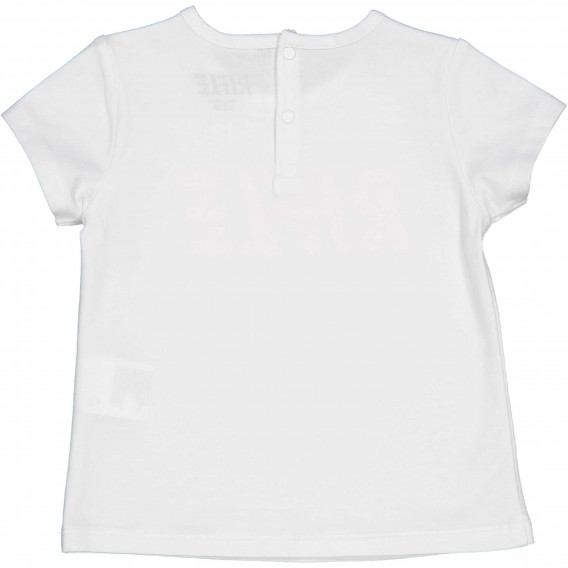 Βαμβακερό μπλουζάκι με λογότυπο της μάρκας για μωρά, σε λευκό χρώμα Rifle 230937 2