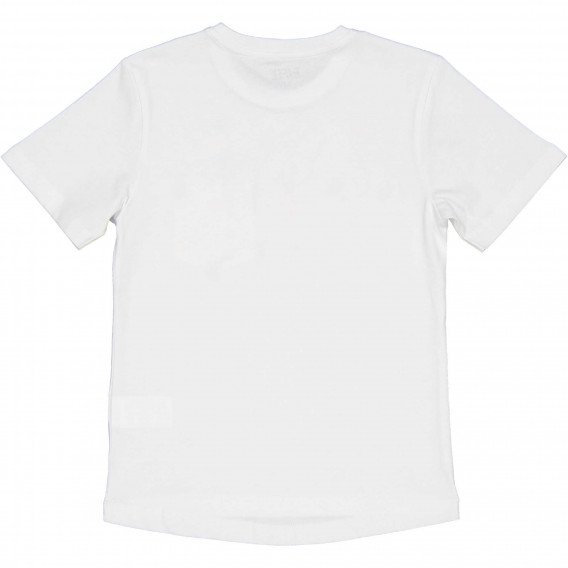Βαμβακερό μπλουζάκι με έγχρωμο τύπωμα και τσέπη, λευκό Rifle 230947 2