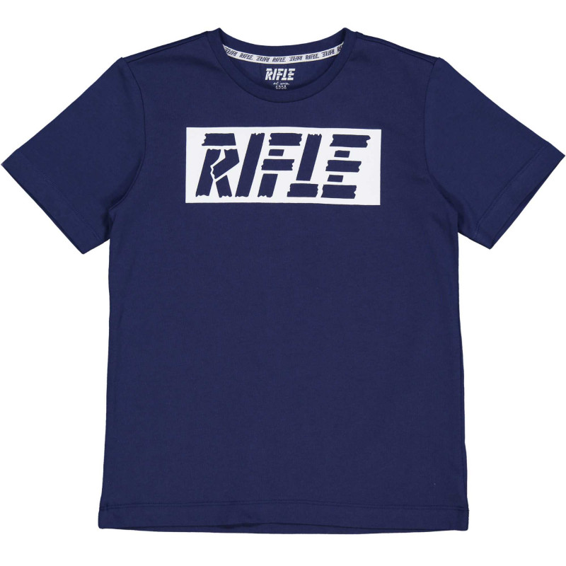 Βαμβακερό μπλουζάκι με το λογότυπο της μάρκας σε σκούρο μπλε   230958