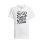 Graphic Tee βαμβακερό μπλουζάκι, λευκό Adidas 231010 