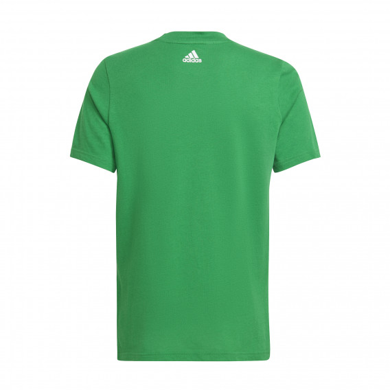 Βαμβακερό μπλουζάκι με λογότυπο Essentials, πράσινο Adidas 231035 2