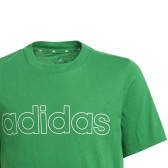 Βαμβακερό μπλουζάκι με λογότυπο Essentials, πράσινο Adidas 231038 5
