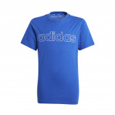 Βαμβακερό μπλουζάκι με το λογότυπο Essentials, μπλε Adidas 231039 