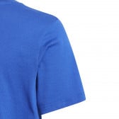 Βαμβακερό μπλουζάκι με το λογότυπο Essentials, μπλε Adidas 231042 4